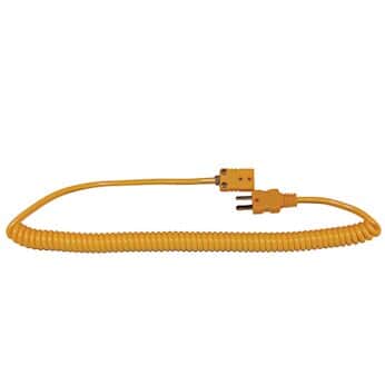 Digi-Sense Coiled Extension Cable, Type K, Male to Fem