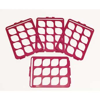 Scienceware F18745-2500 Grid Set for Switch-Grid Test Tube Rack, Holds 20-25mm Tubes, Fuchsia. Pack of 4.