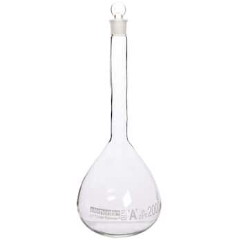 Cole-Parmer elements Volumetric Flask, Glass, with Gla