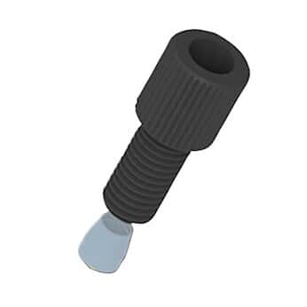 Cole-Parmer VapLock™ Fitting, Black PP w/ White PTFE, Straight, Compression to Threaded Adapter, 2.2 mm OD x 1/4-28 UNF(M); 10/PK