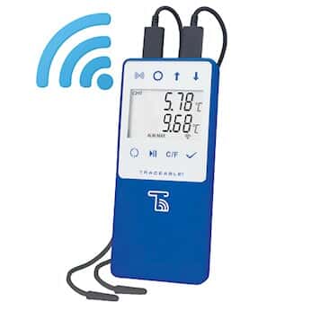 Traceable Wi-Fi Data Logging Refrigerator/Freezer Thermometer Compatible with TraceableLIVE® Cloud Service; 2 Bullet Probes