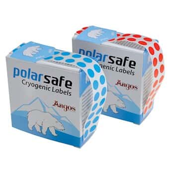 Argos Technologies PolarSafe® Label Dots, 9.5 mm dia, Red; 1000/Roll