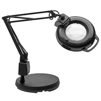 Electrix LED Illuminated Magnifier, Articulating arm, Weighted base, 1.75x magnification, 30