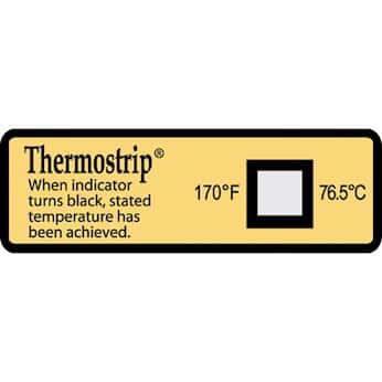 Digi-Sense Irreversible Thermostrip Disinfection Indicator, 170F/76C; 24/Pk