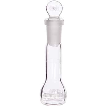 Cole-Parmer elements Volumetric Flask, Glass, with Glass Stopper, 2 mL; 10/PK