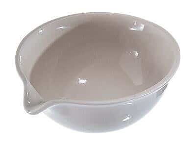 CoorsTek 60202 Porcelain Standard-Form Evaporating Dish, 250 mL; 18/Cs