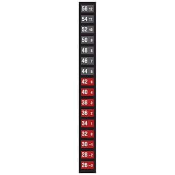 Digi-Sense Reversible 16-Point Vertical Temperature Label Black/Red, -3-13C/26-56F; 10/Pk