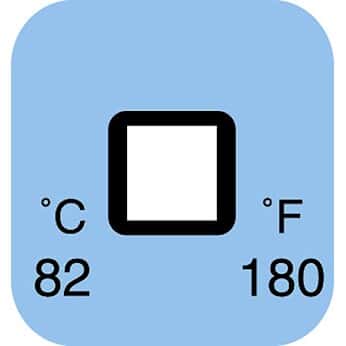 Digi-Sense Irreversible 1-Point Square Temperature Label, 99F/37C; 50/Pk