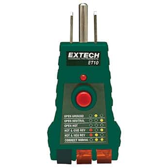 Extech ET10 GFCI Circuit/Receptacle Tester