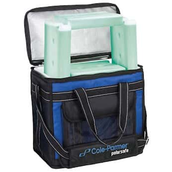 Cole-Parmer PolarSafe® Transport Bag 16 L with Four 22°C Blocks (1 L)
