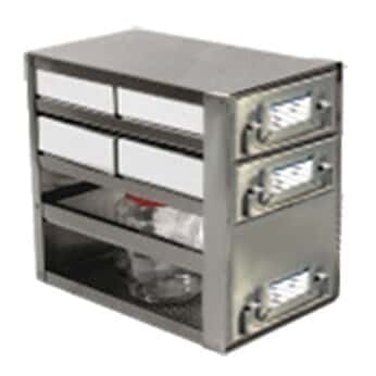 Argos Technologies PolarSafe® Upright Freezer Drawer Rack, 2 Drawers for 4 Boxes & 1 Drawer for Bottles