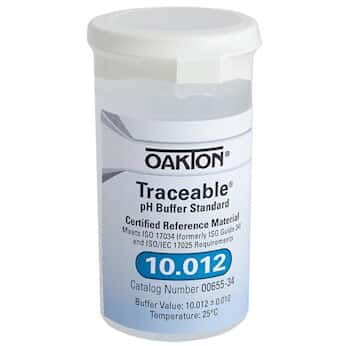 Oakton Traceable® One-Shot™ Buffer Solution, Clear, pH 10.012; 6 x 100 mL Vials