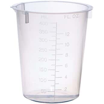 Cole-Parmer elements Plastic Beaker, Transparent Polypropylene, 400 mL, 50/pk