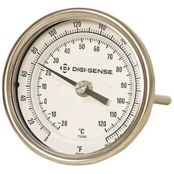 Digi-Sense TI.30 12 Back-Con Bimetal Thermometer, Dial