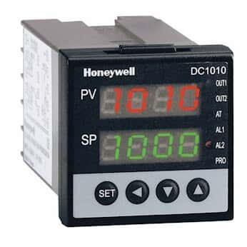 Honeywell DC1010CT-102-000-E-0 Temperature Controller, TC, 1/16-DIN, Relay Output, 2 alarms