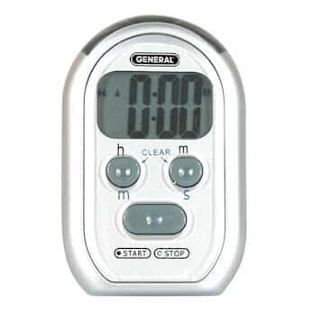 General Tools TI150 Digital Stopwatch/Clock with Flashing/Vibrating Alarm