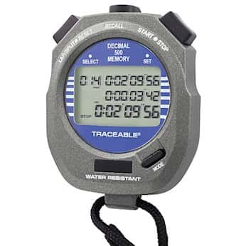 Traceable Digital Stopwatch with Calibration; 500-Memo