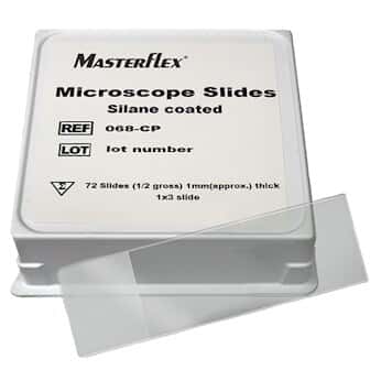 Masterflex Adhesive Coated Microscope Slide, Silane; 144/PK