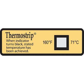 Digi-Sense Irreversible Thermostrip Disinfection Indicator, 160F/71C; 24/Pk