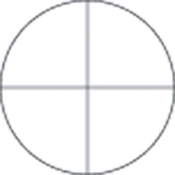 Meiji Techno MA523 Microscope Eyepiece Reticle, crosshair pattern
