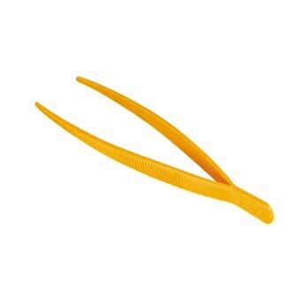 Azlon 516555-0004 Heavy-Duty PMP Serrated Rounded Tip Tweezers, 9.75