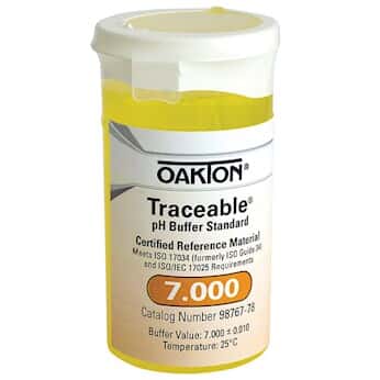 Oakton Traceable® One-Shot™ Buffer Solution, Yellow, pH 7.000; 6 x 100 mL Vials