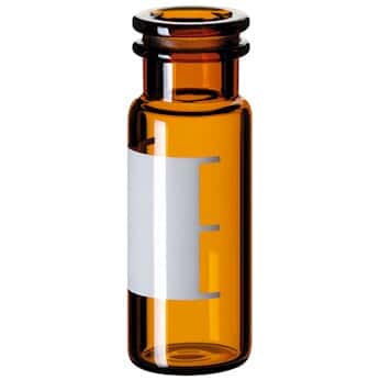 Kinesis Snap Top Vial with Label, Amber Glass, 1.5 mL, Neck Dia. 11 mm; 1000/pk