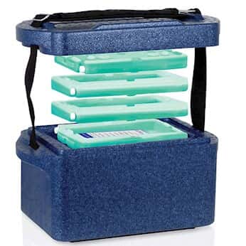 Cole-Parmer PolarSafe® Transport Box 5 L with Two 22°C End-Caps and Two 22°C Frames