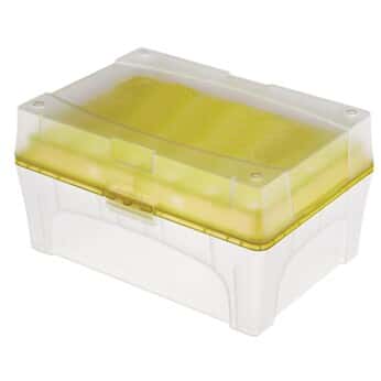 Cole-Parmer Pipette Tip Box, PP, with yellow Rack for 200 µl Tips