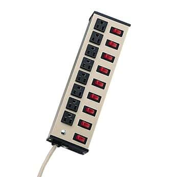 Wiremold/Legrand UL209BD Deluxe control 8-outlet strip, 15-ft cord