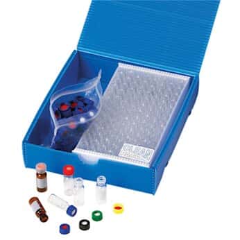 Kinesis Smart Pack Vial and Septa Kit, 2 mL Glass Vials with Label, 11 mm Blue Silicone/PTFE Septa; 1000/pk