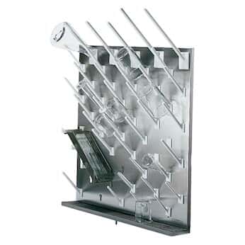 Modular stainless steel drying rack, 60 black pegs