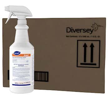 Diversey Avert® Sporicidal Disinfectant Cleaner; Case of twelve 32 oz bottles with sprayers