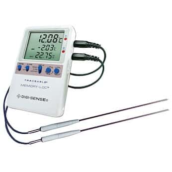Traceable Memory-Loc™ Datalogging Thermometer with Calibration; 2 Stainless Steel Probes