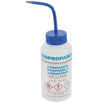 Dynalon Venting Multi-Language Labeled Safety Wash Bottle, LDPE, Isopropanol, 500 mL 5/pk