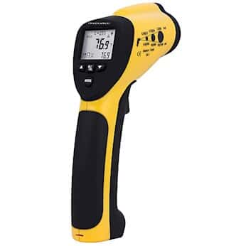 Traceable Infrared Thermometer with Calibration, 50:1 Ratio, 0.1-1.0 Emissivity