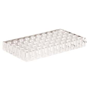 Kinesis Vial Rack, Acrylic; holds 50 vials up to 8mm D