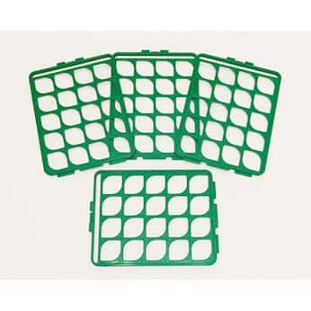 Scienceware F18745-2000 Grid Set for Switch-Grid Test Tube Rack, Holds 16-20mm Tubes, Green. Pack of 4.
