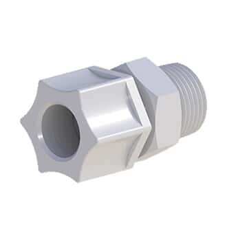 Cole-Parmer VapLock™ Fitting, Polypropylene, Straight, Compression to Threaded Adapter, 5/8