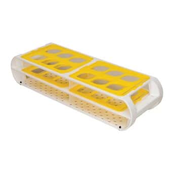 Scienceware F18745-0014 Switch-Grid Test Tube Rack, Holds 25-30mm Tubes, Yellow.