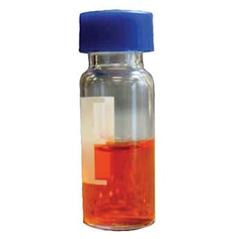 Kinesis KX+ LCGC Screw Top Vials, Glass, 9 mm Short Thread, 2 mL, with Label Area, PTFE/Silicone Septum; 100/pk