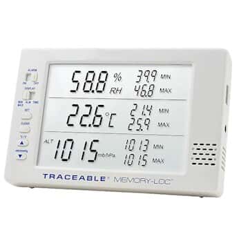 Traceable Memory-Loc™ Thermohygrometer with Barometer 