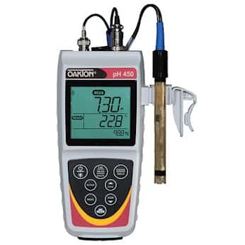 Oakton pH450 Waterproof Portable pH/mV/ISE/Temp Meter and Probe with Calibration