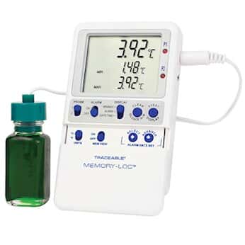 Traceable Memory-Loc™ Datalogging Thermometer with Calibration; 1 Bottle Probe