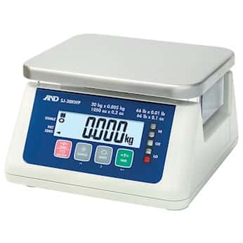 A&D Weighing SJ-3000WP Compact Washdown Scale, 6Lb