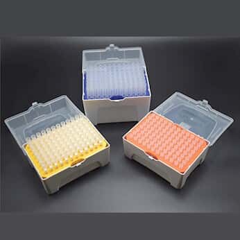 Cole-Parmer Omega® Long Pipette Tip, 20 to 200 µL, Sterile, Filter, 10 Racks; 960/PK