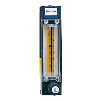 Masterflex Variable-Area Flowmeter with Valve, High-Flow, Brass Housing and Fittings, 65-mm Scale, 42.094 LPM air