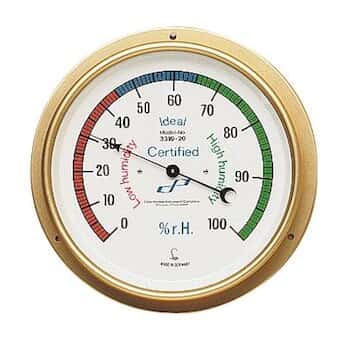 Cole-Parmer Brass Case Humidity Indicator, 0 to 100% RH/