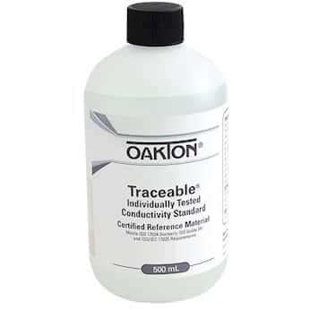 Oakton Traceable® Conductivity and TDS Standard, Individually-Tested, 100,000 µS; 500 mL
