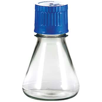 TriForest FPC0125S Flat-Base Sterile Erlenmeyer Shaker Flask, 125 mL, PP, packs of 24, 144/CS